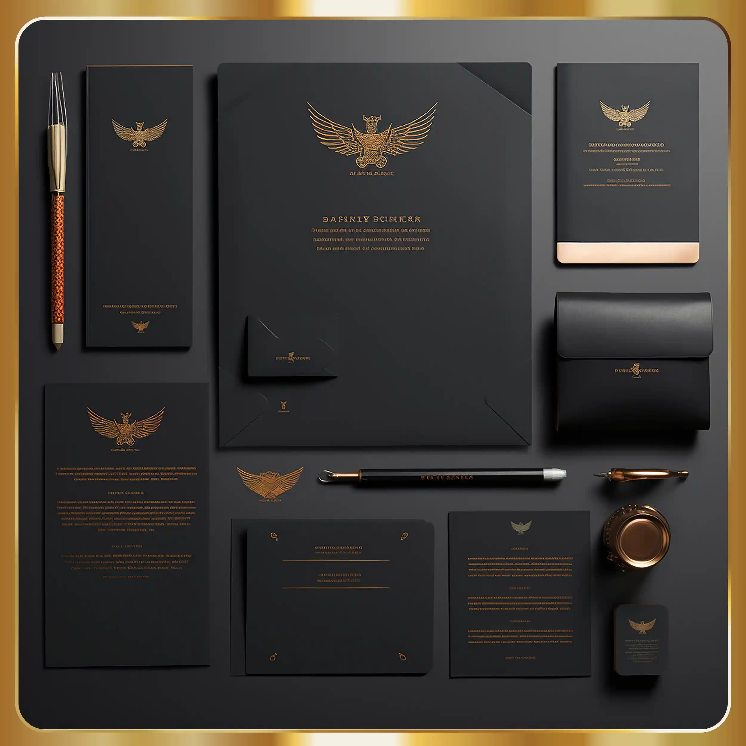 Sophisticated branding stationery set  